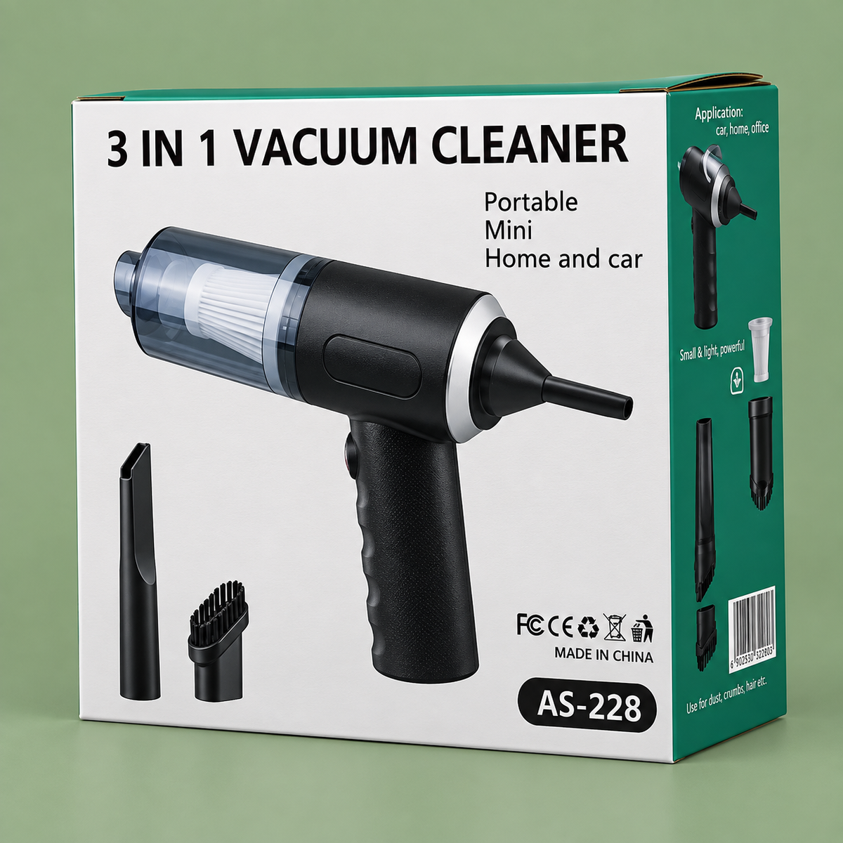 Portable Mini 3-in-1 Vacuum Cleaner